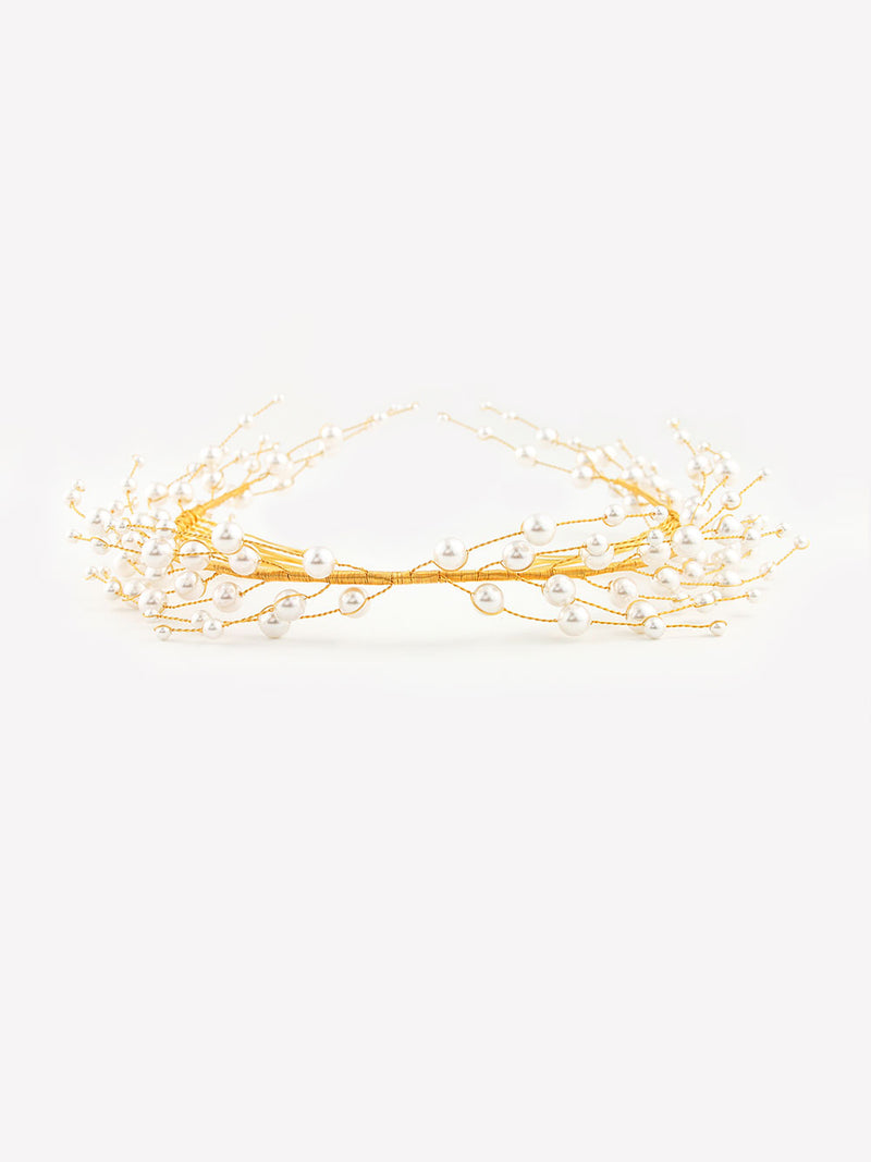 Perlenhaarkranz "Athena" in gold von Kokoro Berlin