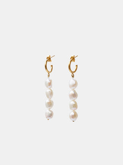 Eos 4 perles Boucles d'oreilles